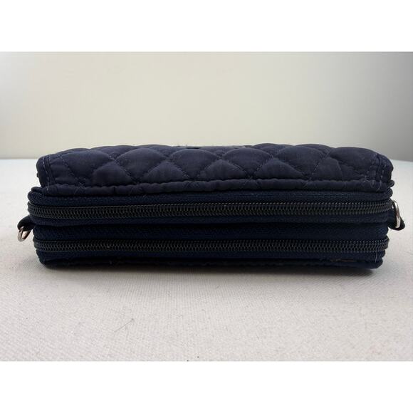 Vera Bradley Quilted Navy Convertible Wallet Crossbody RFID - Picture 5 of 7